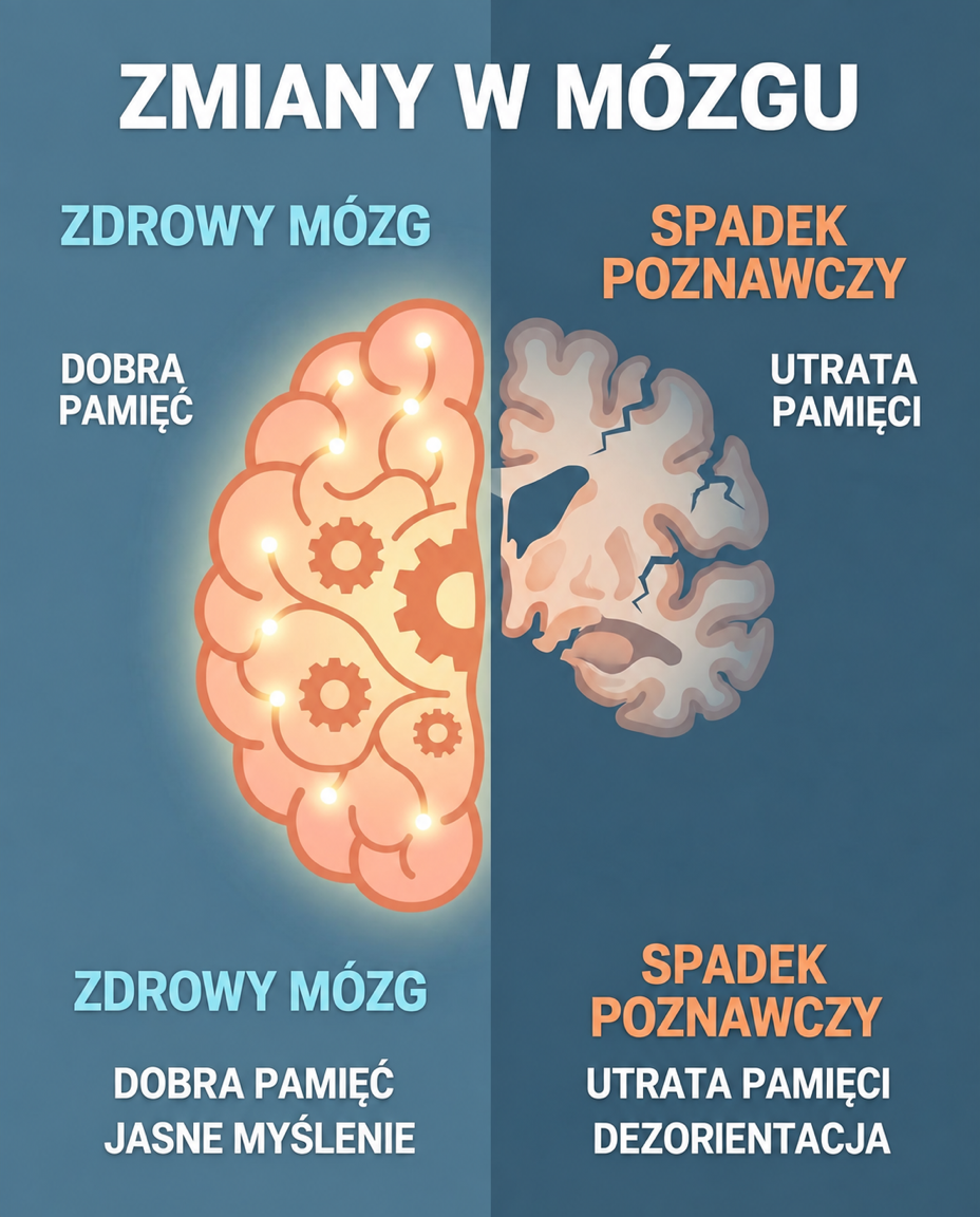 🧠 Pogorszenie funkcji poznawczych po 45. roku życia