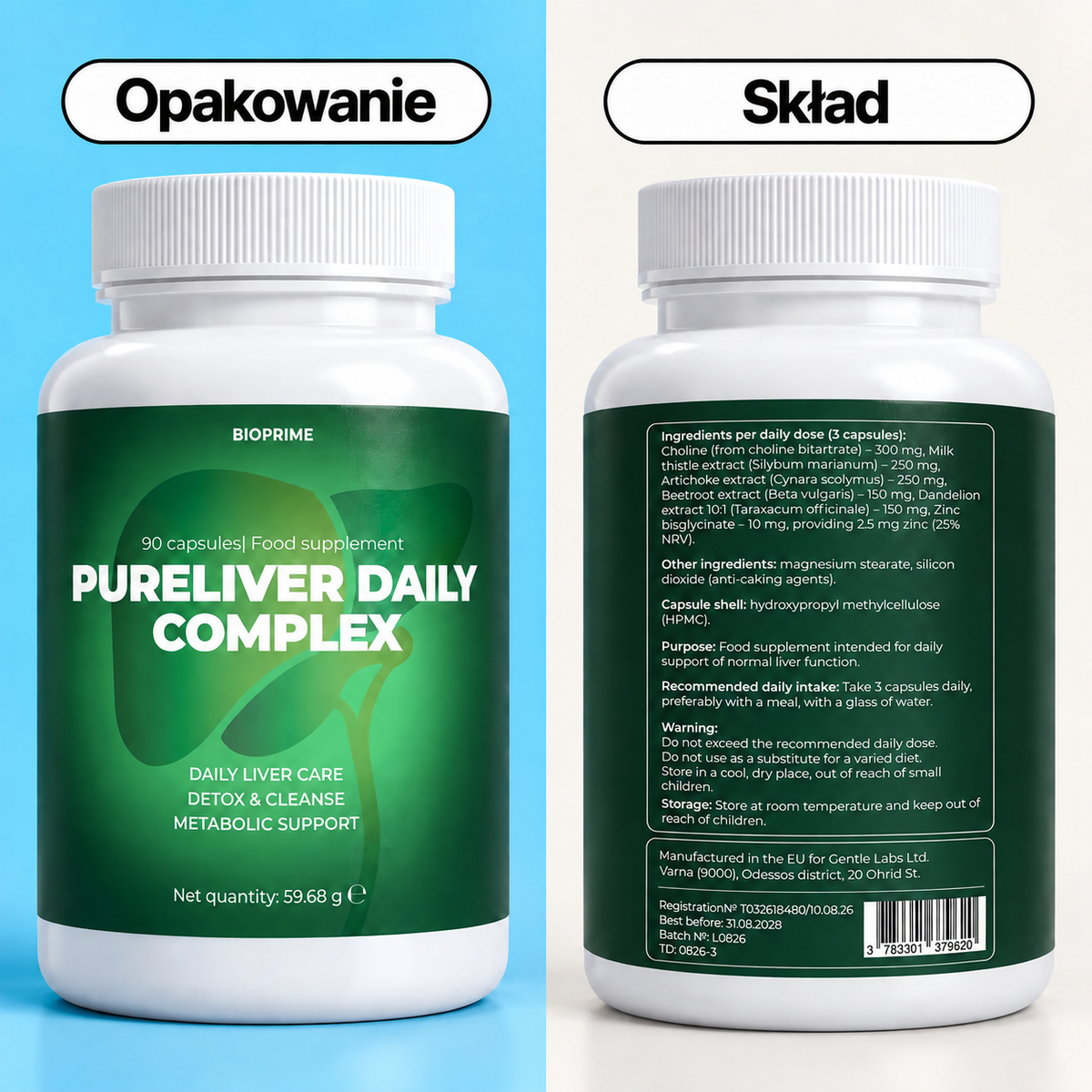 PureLiver — opakowanie i skład